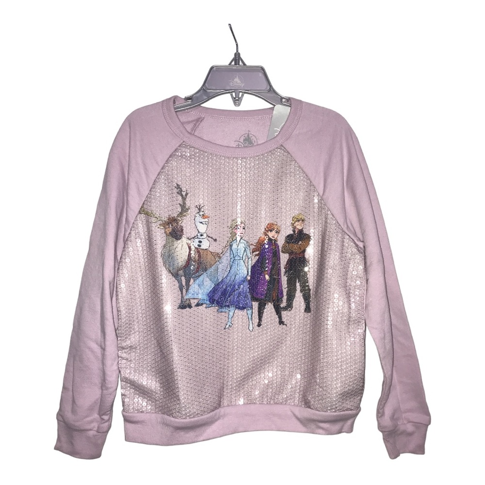 Disney Frozen Sequin Sweatshirt Purple Size Small New with Tags